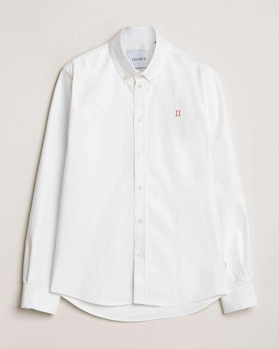Herre | Skjorter | LES DEUX | Konrad Contrast Oxford Shirt White