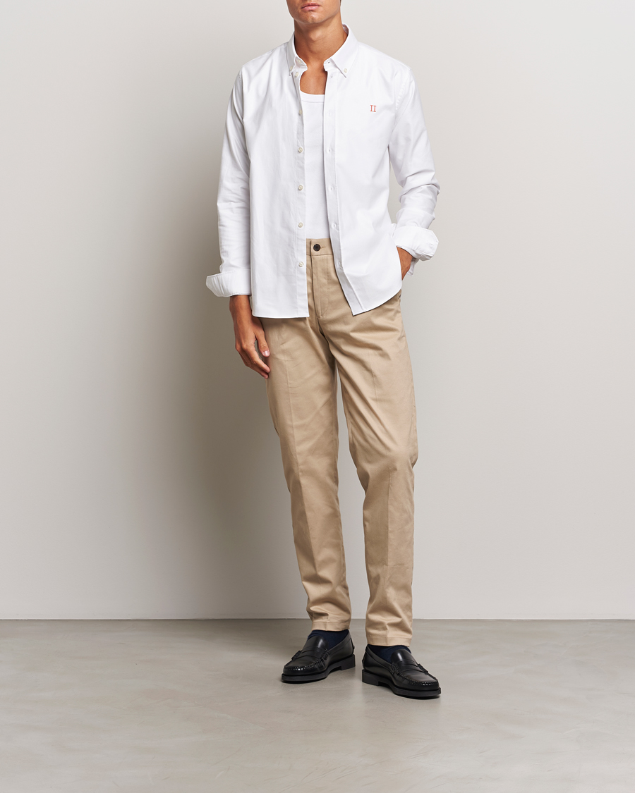 Herre | Skjorter | LES DEUX | Konrad Contrast Oxford Shirt White