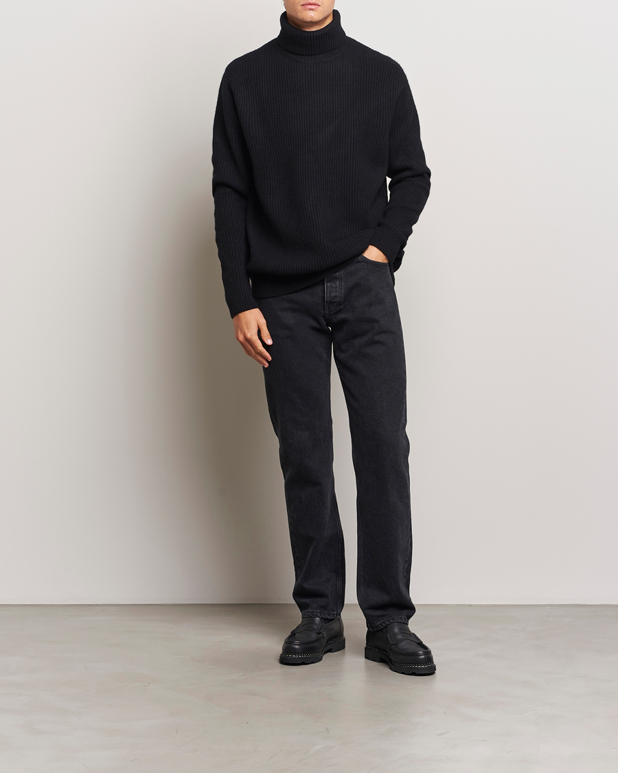 Herre | Gensere | LES DEUX | Eddie Wool Rib Rollneck Black
