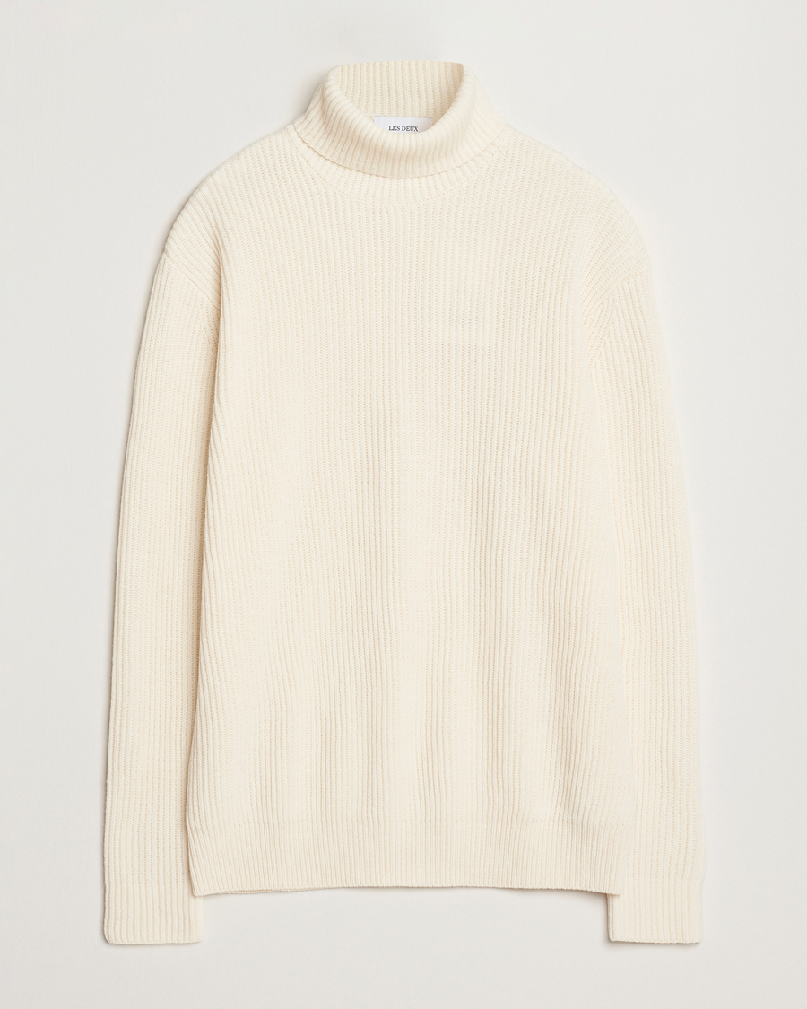 Herre | Gensere | LES DEUX | Eddie Wool Rib Rollneck Ivory