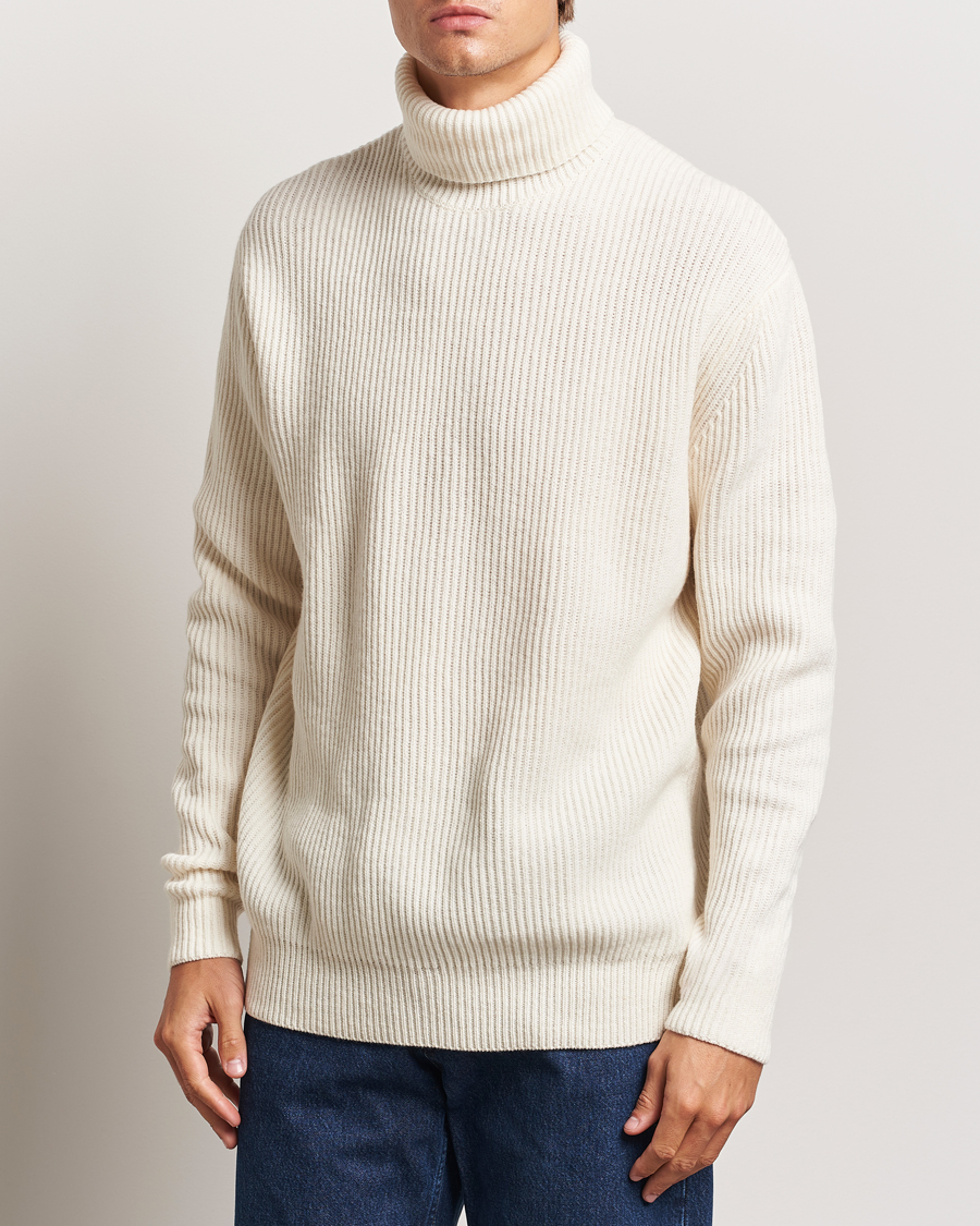 Herre | Gensere | LES DEUX | Eddie Wool Rib Rollneck Ivory
