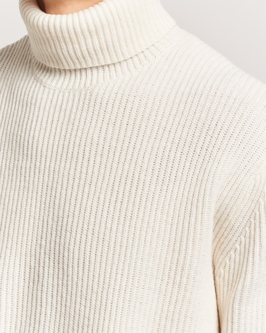 Herre | Gensere | LES DEUX | Eddie Wool Rib Rollneck Ivory