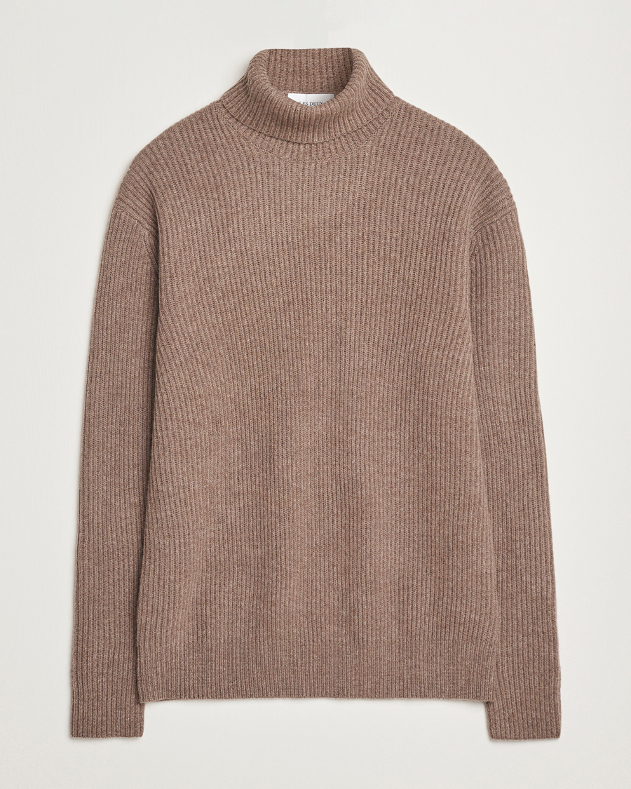 Herre | Gensere | LES DEUX | Eddie Wool Rib Rollneck Mountain Grey Melange