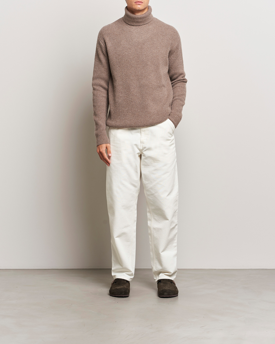 Herre | Gensere | LES DEUX | Eddie Wool Rib Rollneck Mountain Grey Melange