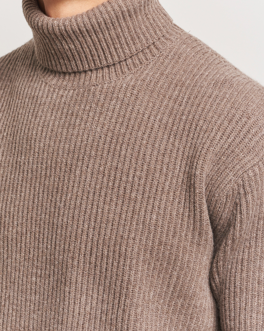 Herre | Gensere | LES DEUX | Eddie Wool Rib Rollneck Mountain Grey Melange
