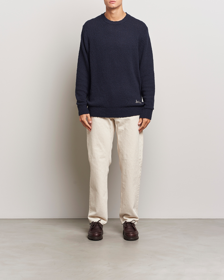 Herre | Gensere | LES DEUX | Errol Cotton Roundneck Dark Navy