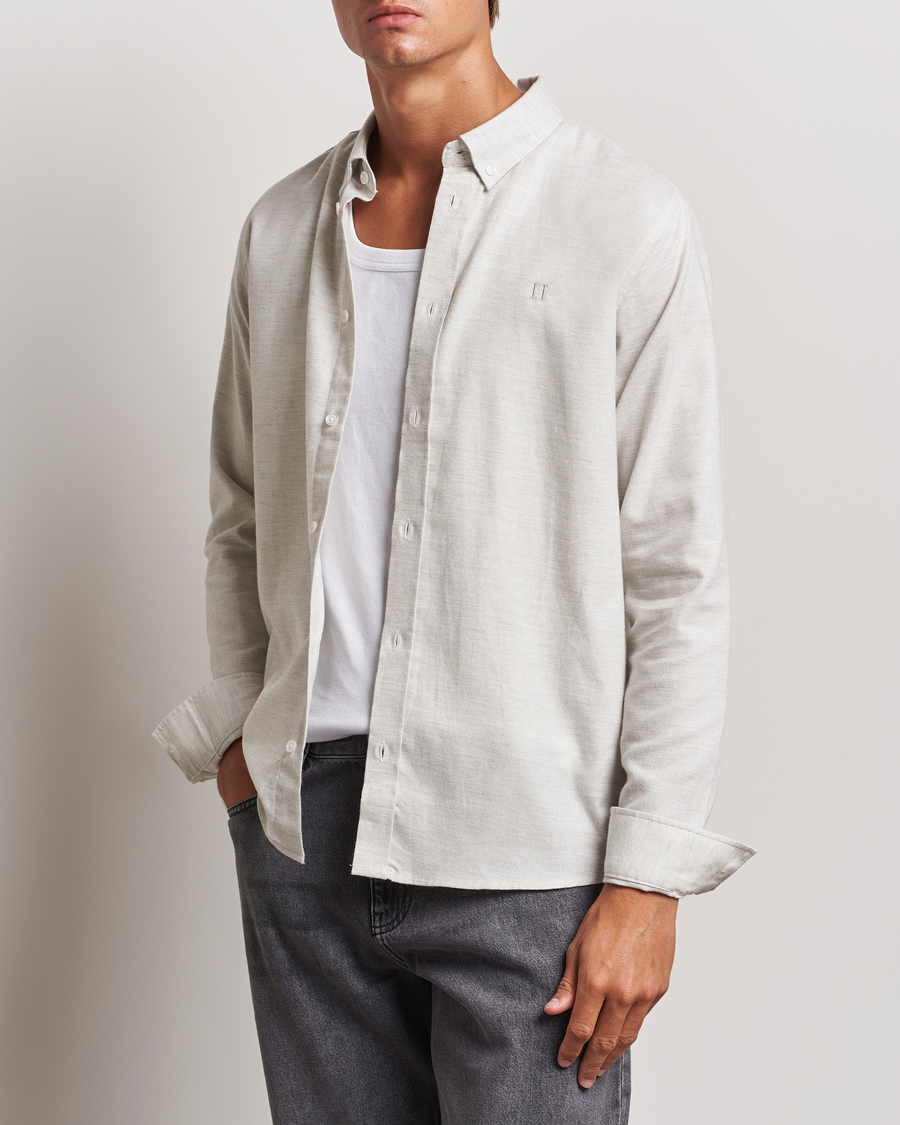 Herre | Skjorter | LES DEUX | Dessert Reg Shirt Snow Melange