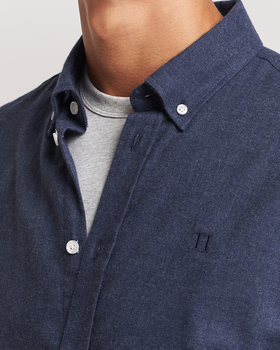 Herre | Skjorter | LES DEUX | Dessert Reg Shirt Dark Navy Melange