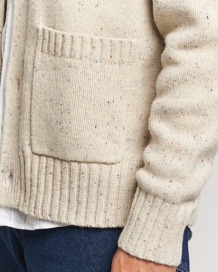 Herre | Gensere | LES DEUX | Gary Fleck Wool Cardigan Light Sand