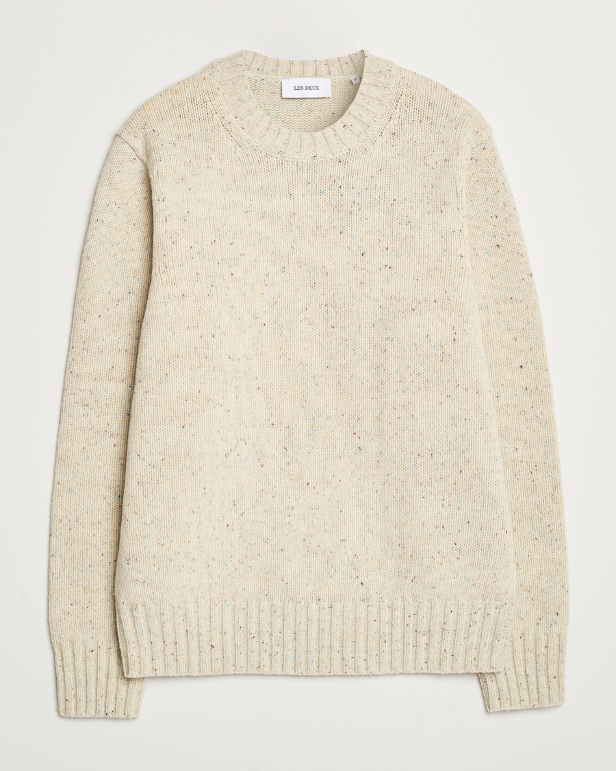 Herre | Gensere | LES DEUX | Gary Fleck Wool Roundneck Light Sand