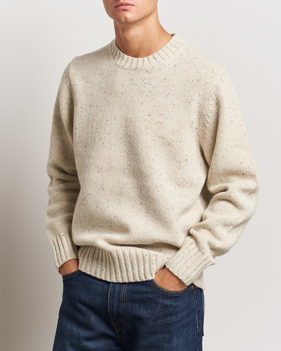 Herre | Gensere | LES DEUX | Gary Fleck Wool Roundneck Light Sand