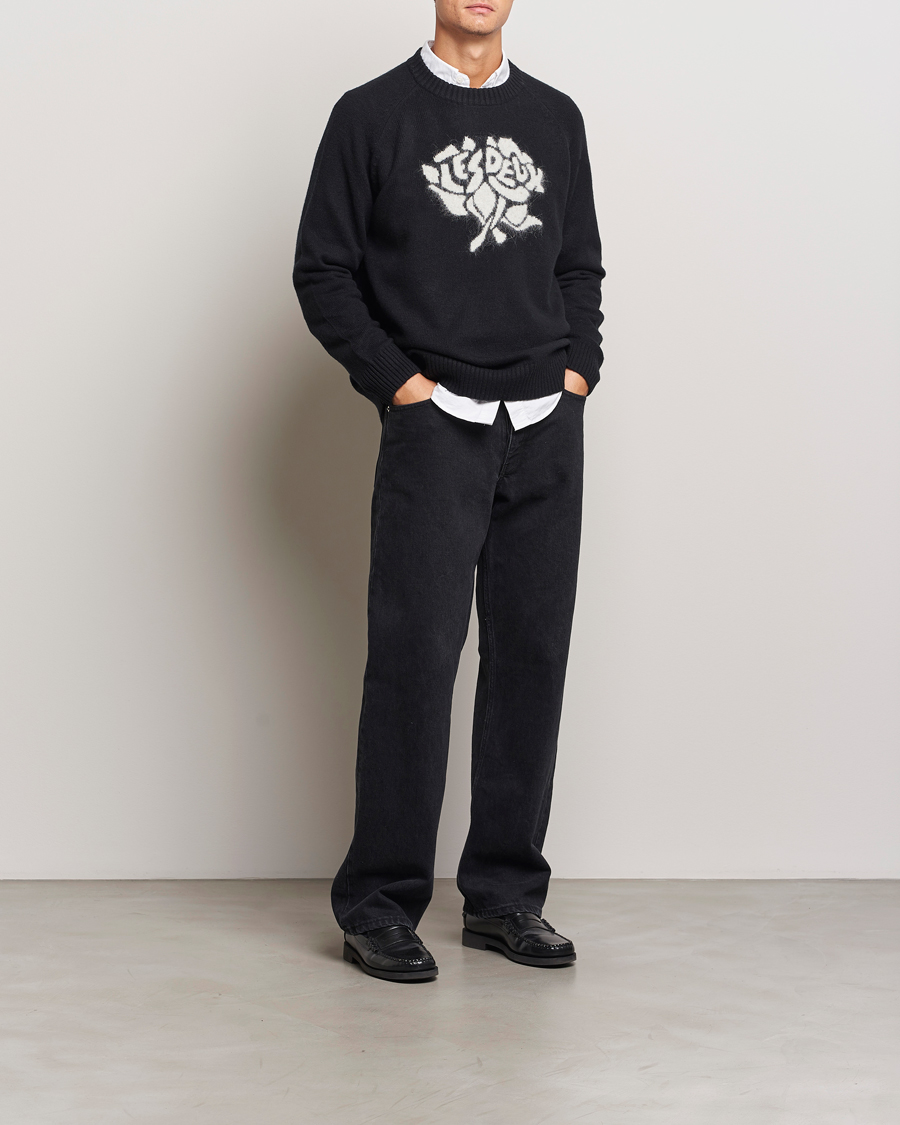 Herre | Gensere | LES DEUX | Felipe Knit Black/Ivory