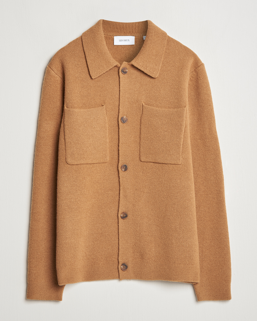 Herre | Gensere | LES DEUX | Fischer Milano Overshirt Tobacco Brown