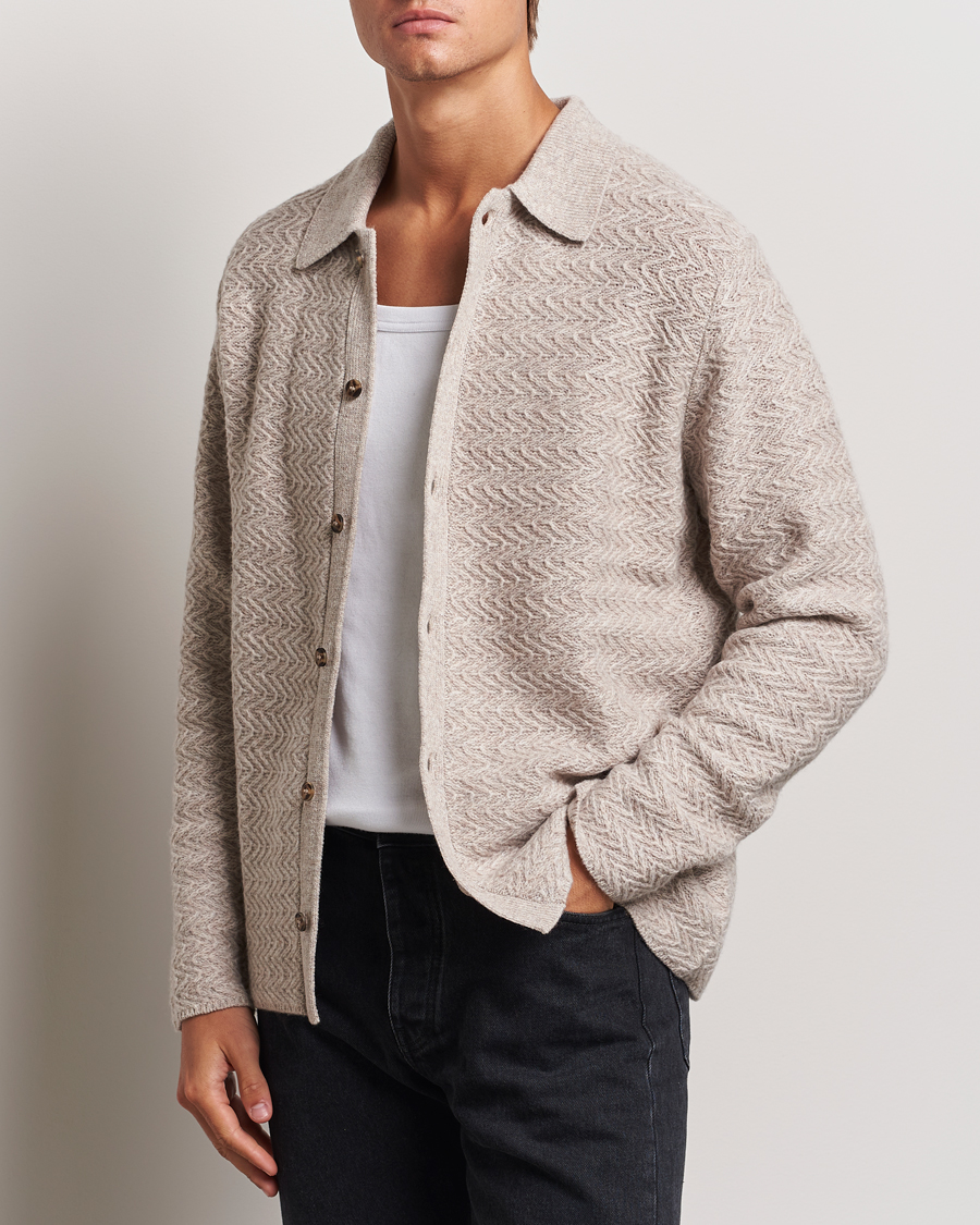 Herre | Gensere | LES DEUX | Finnegan Knit Shirt Oatmeal Melange