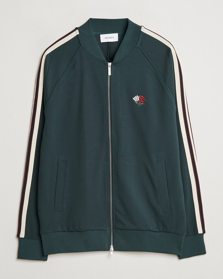 Herre | Gensere | LES DEUX | Sterling Track Jacket 2.0 Pine Green/Ivory