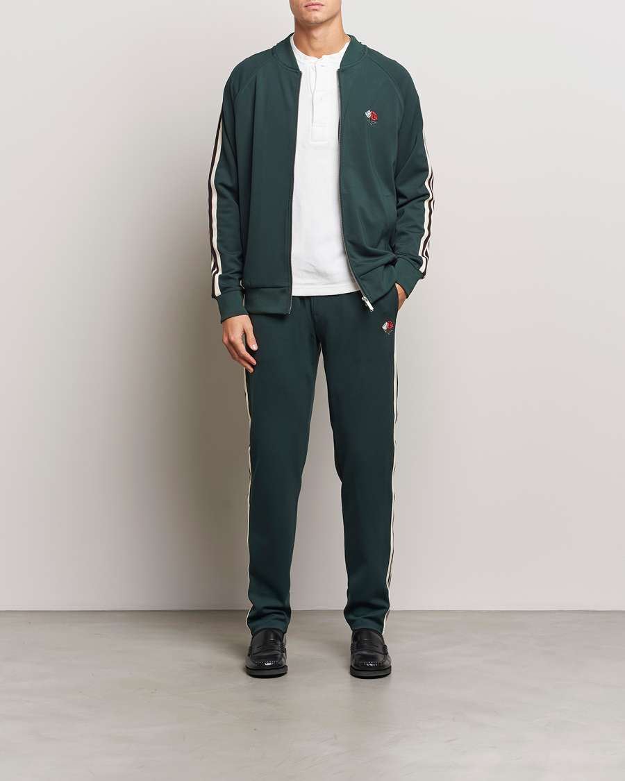 Herre | Gensere | LES DEUX | Sterling Track Jacket 2.0 Pine Green/Ivory