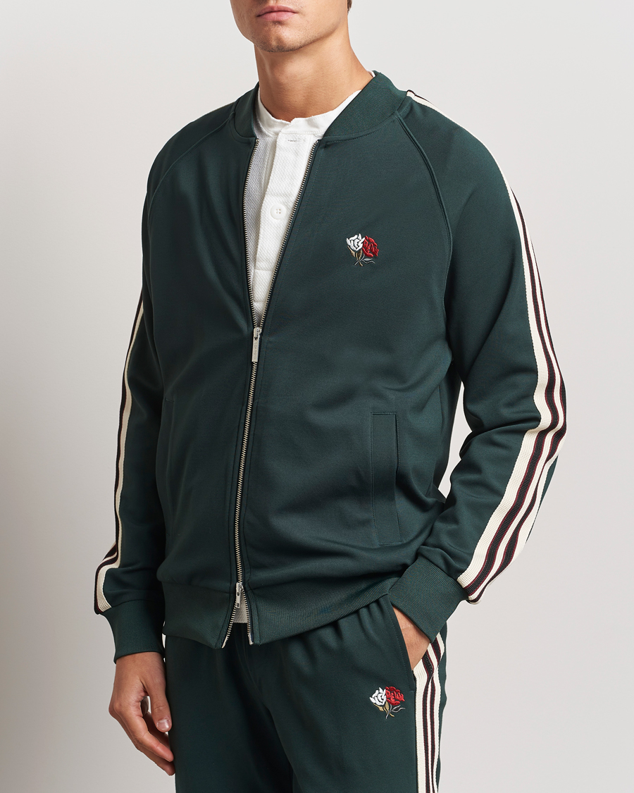Herre | Gensere | LES DEUX | Sterling Track Jacket 2.0 Pine Green/Ivory