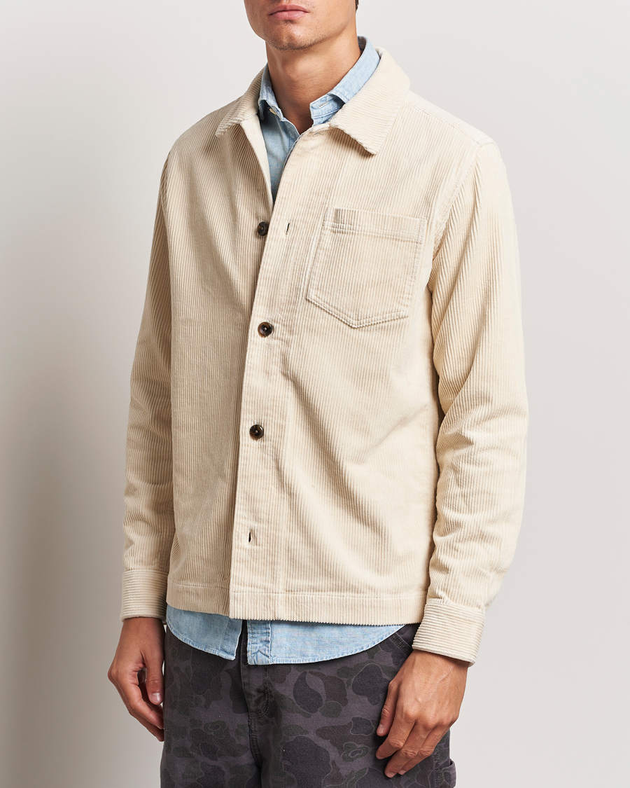 Herre | Skjorter | LES DEUX | Layton Corduroy Overshirt Ivory