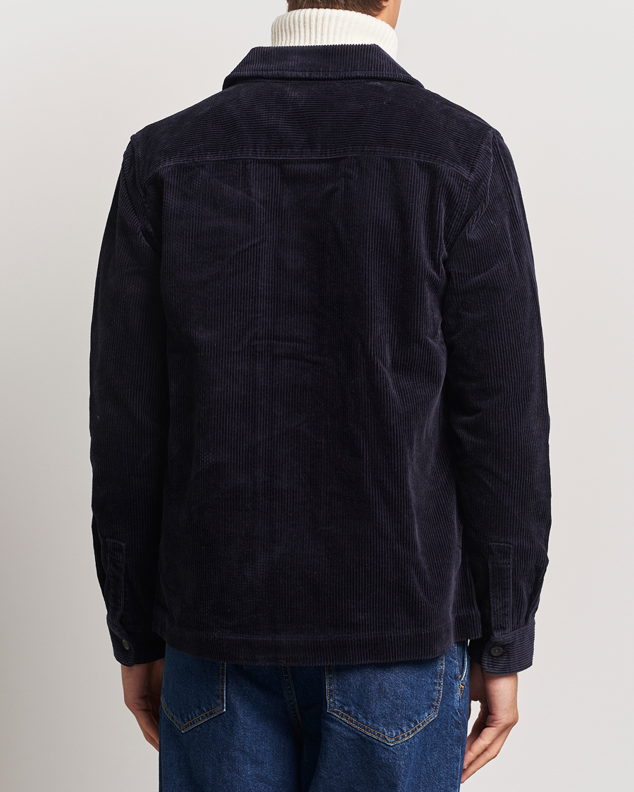 Herre | Skjorter | LES DEUX | Layton Corduroy Overshirt Dark Navy