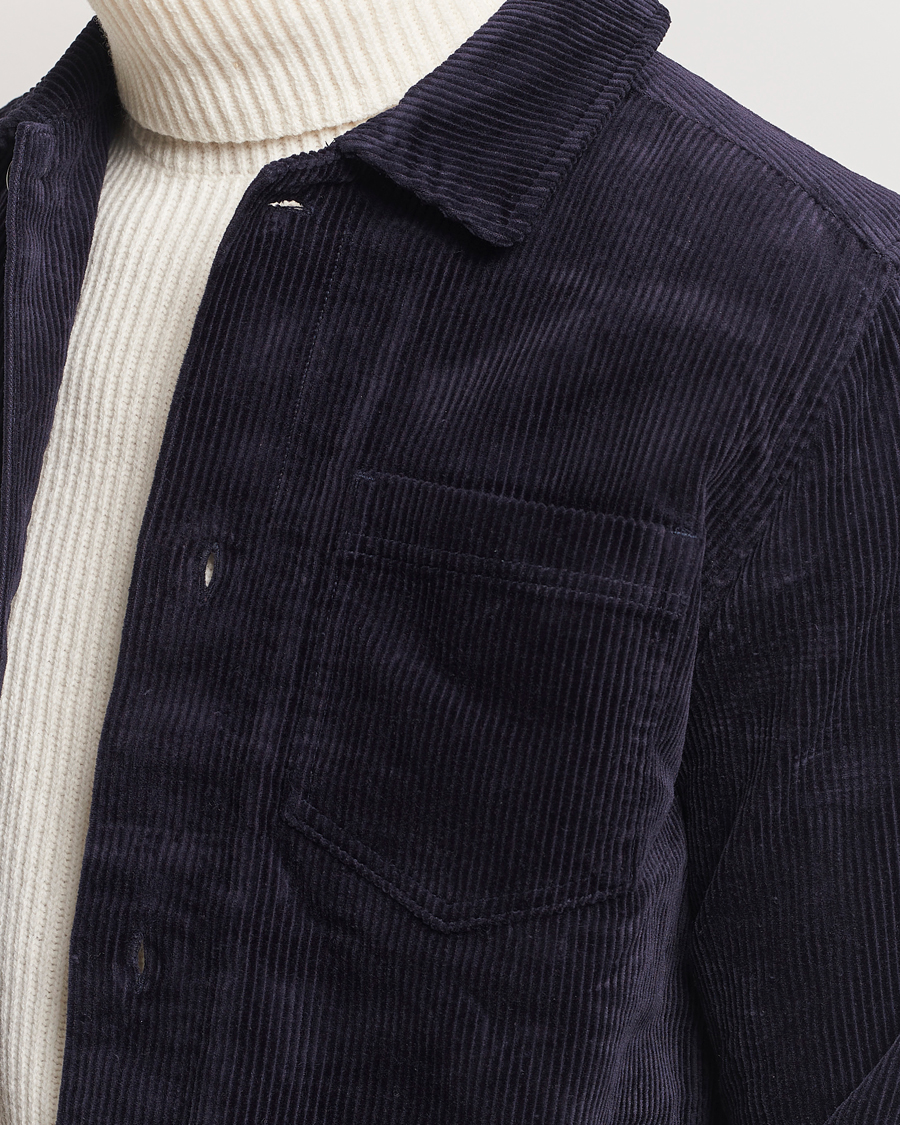 Herre | Skjorter | LES DEUX | Layton Corduroy Overshirt Dark Navy