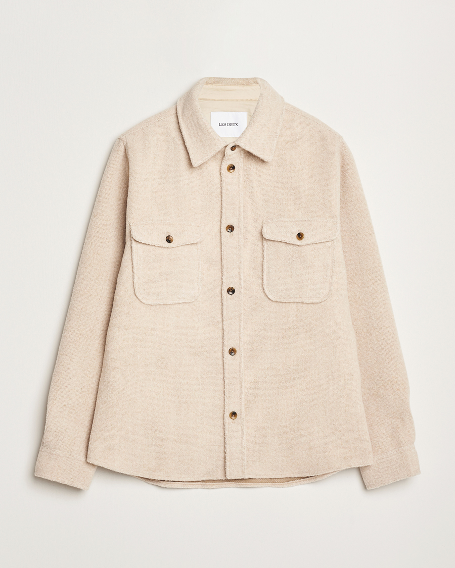 Herre | Skjorter | LES DEUX | Lennon Boucle Overshirt Ivory