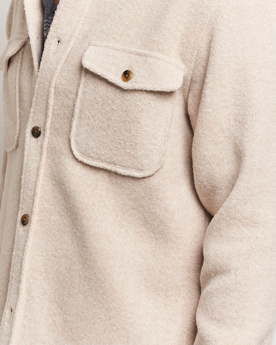 Herre | Skjorter | LES DEUX | Lennon Boucle Overshirt Ivory