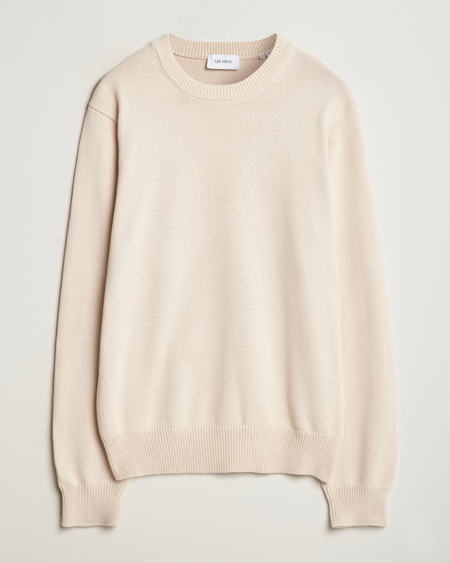 Herre | Gensere | LES DEUX | Gary Cotton Knit 2.0 Ivory