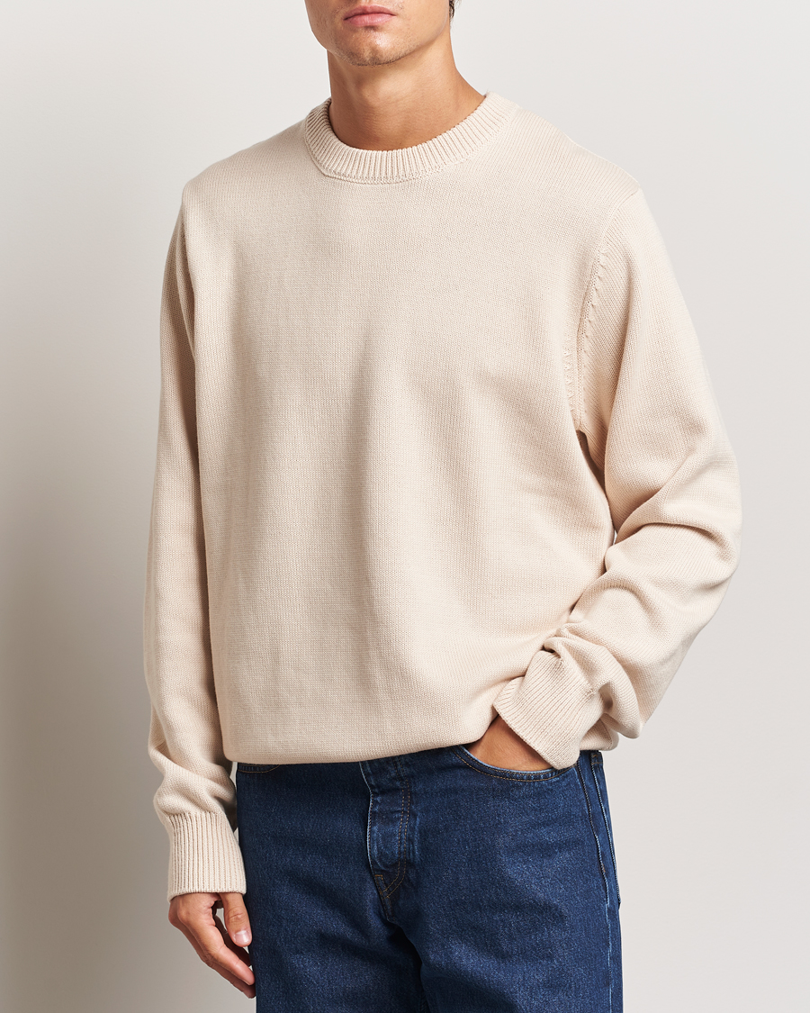 Herre | Gensere | LES DEUX | Gary Cotton Knit 2.0 Ivory