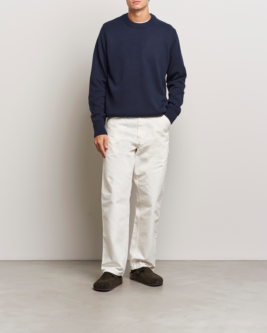 Herre | Gensere | LES DEUX | Gary Cotton Knit 2.0 Dark Navy