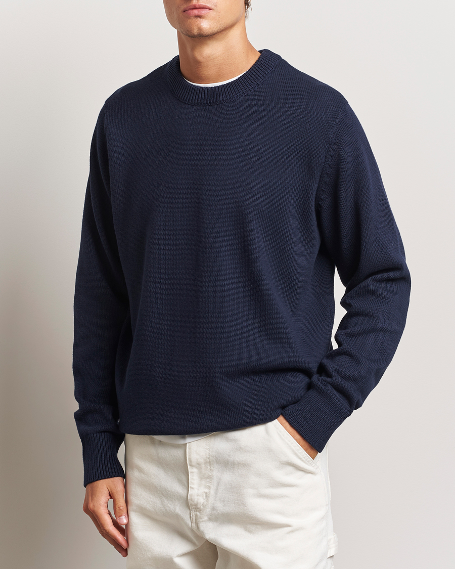 Herre | Gensere | LES DEUX | Gary Cotton Knit 2.0 Dark Navy