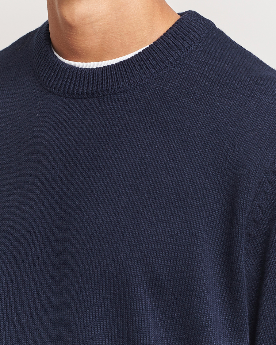 Herre | Gensere | LES DEUX | Gary Cotton Knit 2.0 Dark Navy