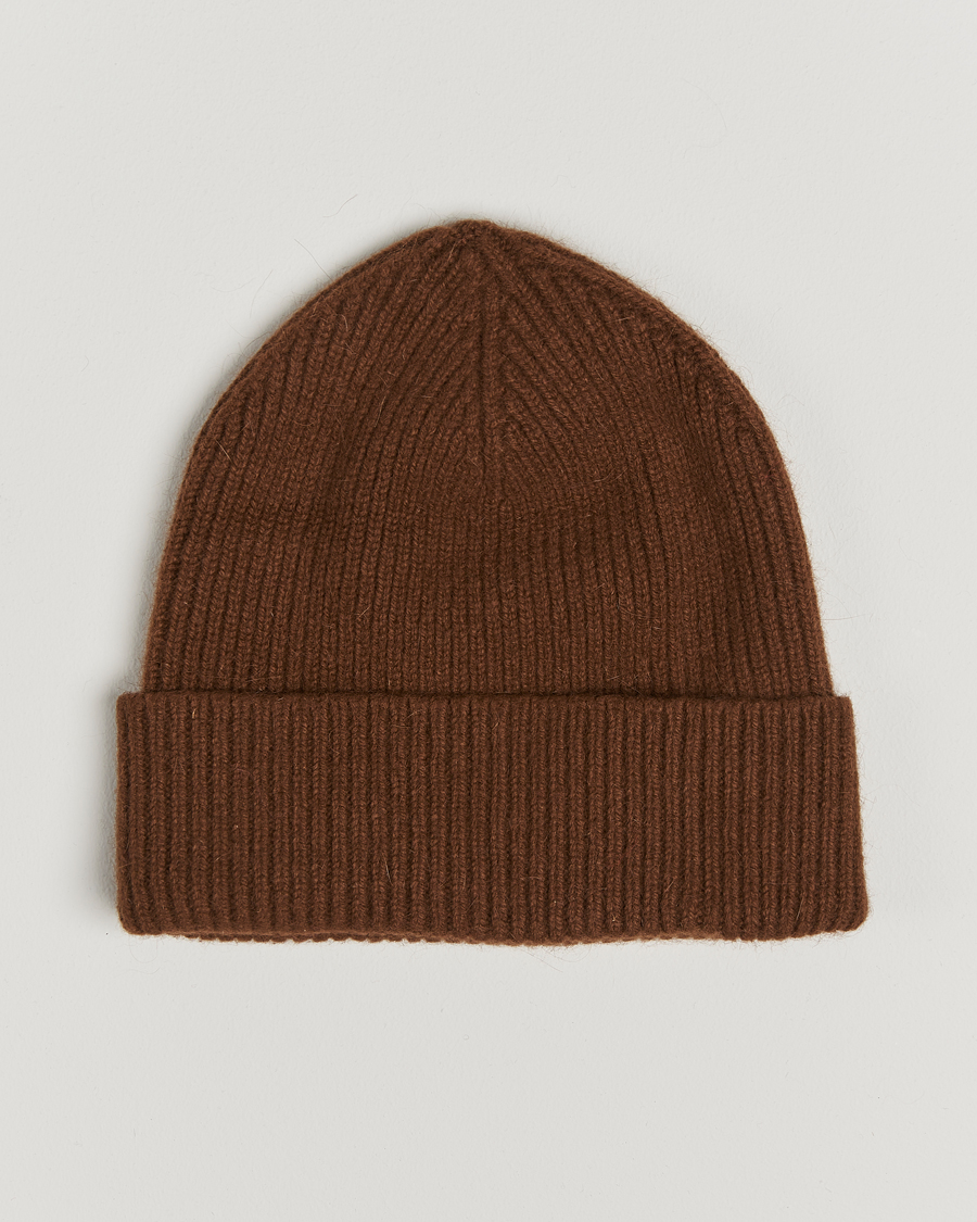 Herre | Luer | Le Bonnet | Lambswool/Caregora Beanie Walnut