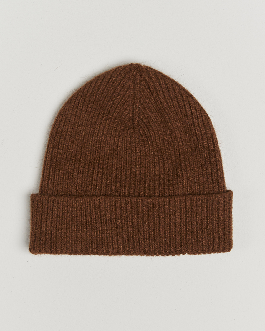 Herre | Luer | Le Bonnet | Lambswool/Caregora Beanie Walnut