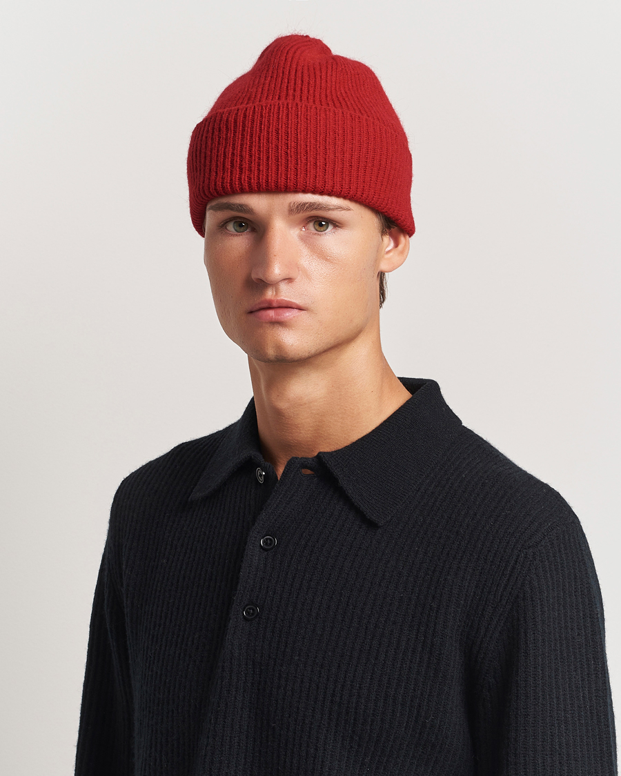 Herre | Luer | Le Bonnet | Lambswool/Caregora Beanie Framboise