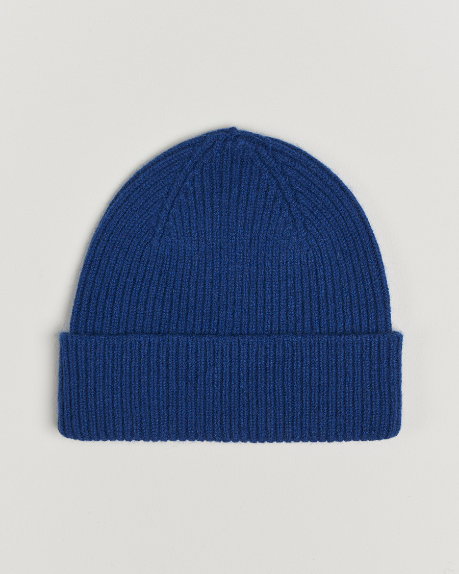 Herre | Luer | Le Bonnet | Lambswool/Caregora Beanie Marin