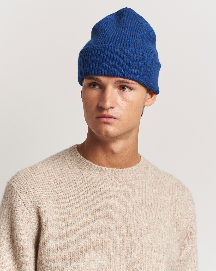 Herre | Luer | Le Bonnet | Lambswool/Caregora Beanie Marin