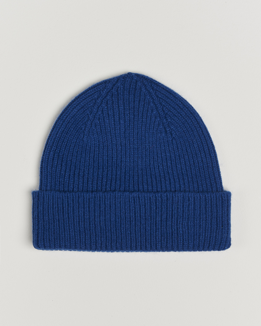 Herre | Luer | Le Bonnet | Lambswool/Caregora Beanie Marin