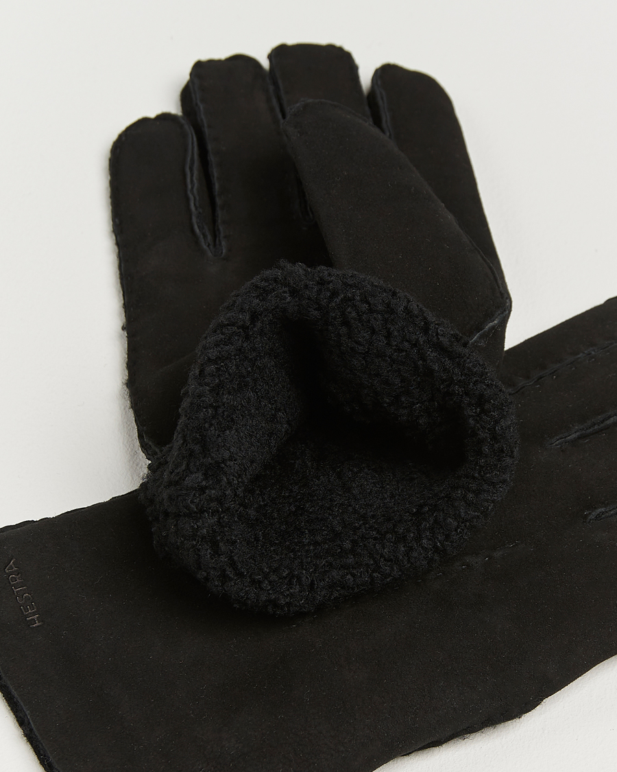 Herre | Hansker | Hestra | Bernard Lambskin Suede Glove Black
