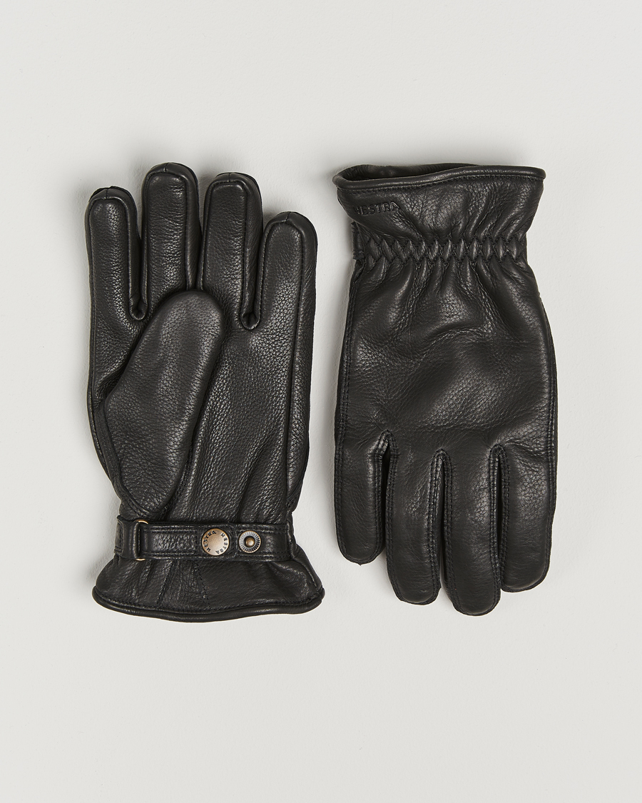 Herre | Hansker | Hestra | Burensvik Deerskin Wool Pile Glove Black