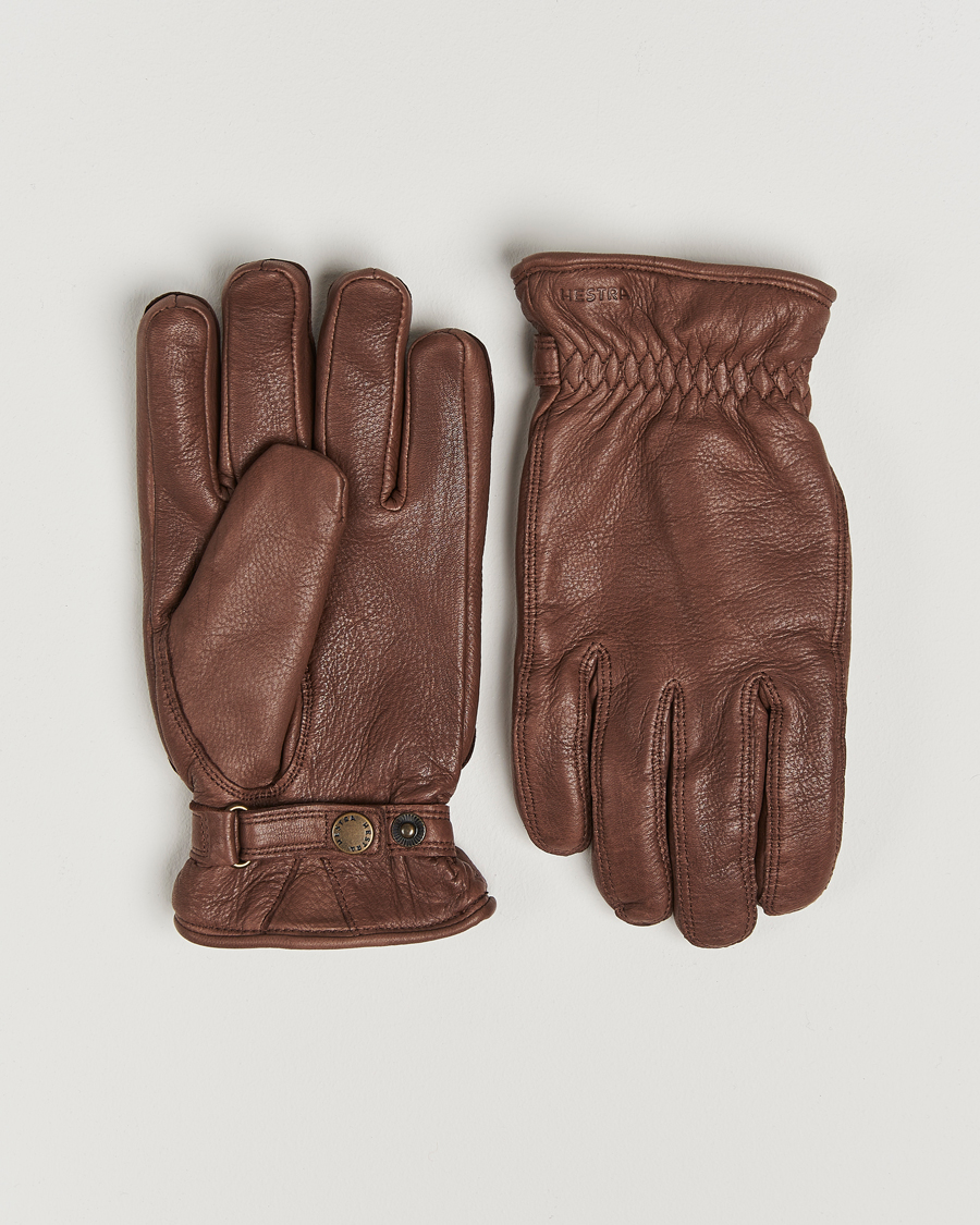 Herre | Hansker | Hestra | Burensvik Deerskin Wool Pile Glove Chocolate