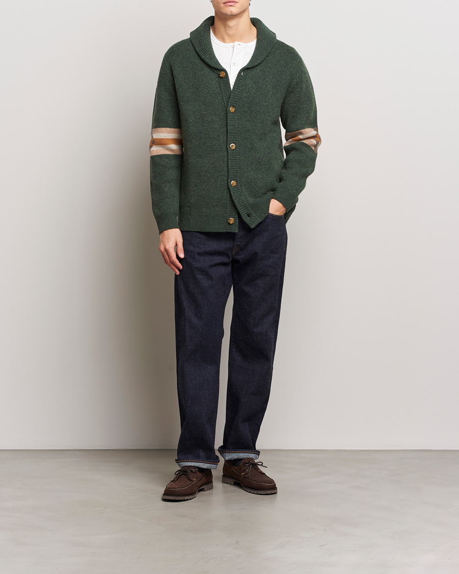 Herre | Gensere | Pendleton | Nehalem Lambswool Cardigan Forest Green
