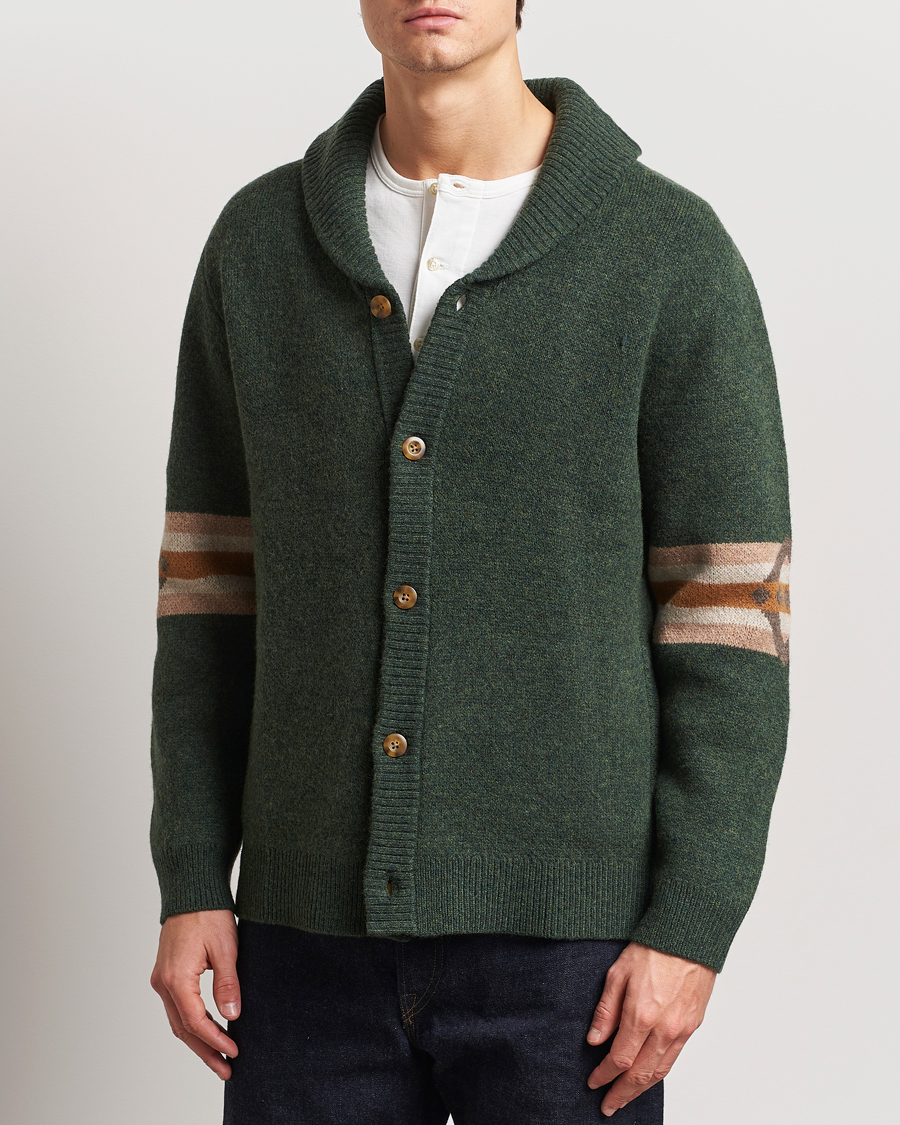 Herre | Gensere | Pendleton | Nehalem Lambswool Cardigan Forest Green