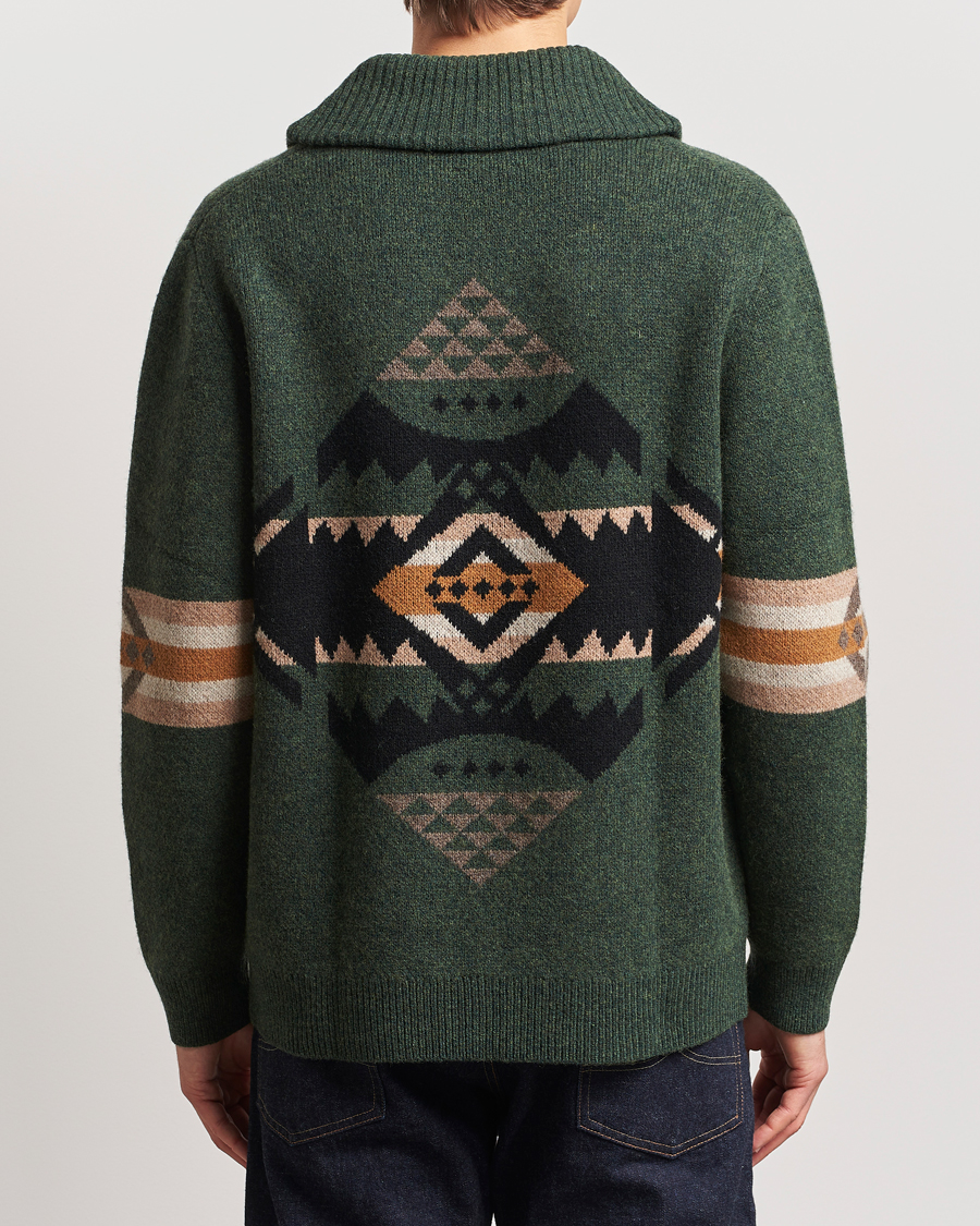 Herre | Gensere | Pendleton | Nehalem Lambswool Cardigan Forest Green