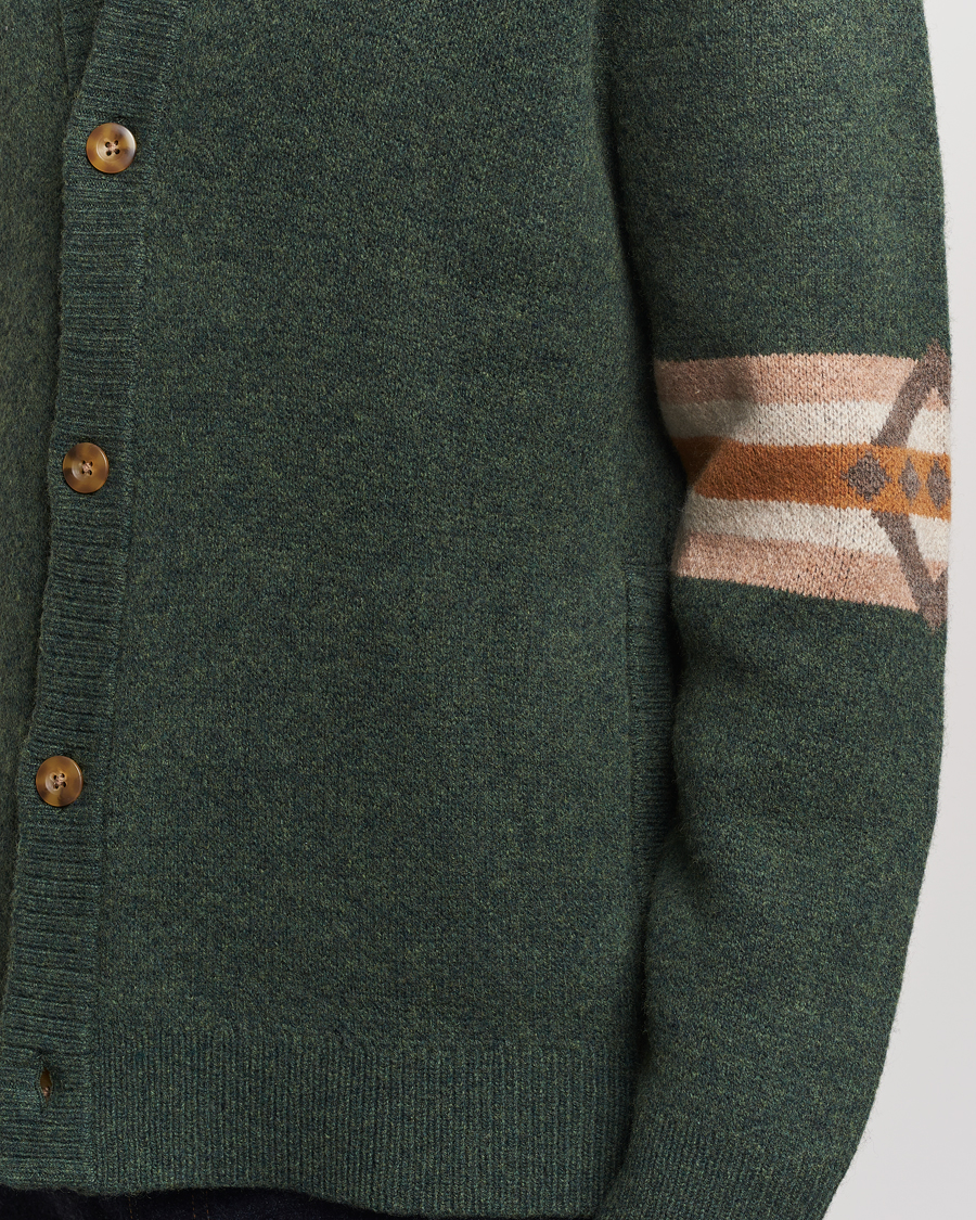 Herre | Gensere | Pendleton | Nehalem Lambswool Cardigan Forest Green