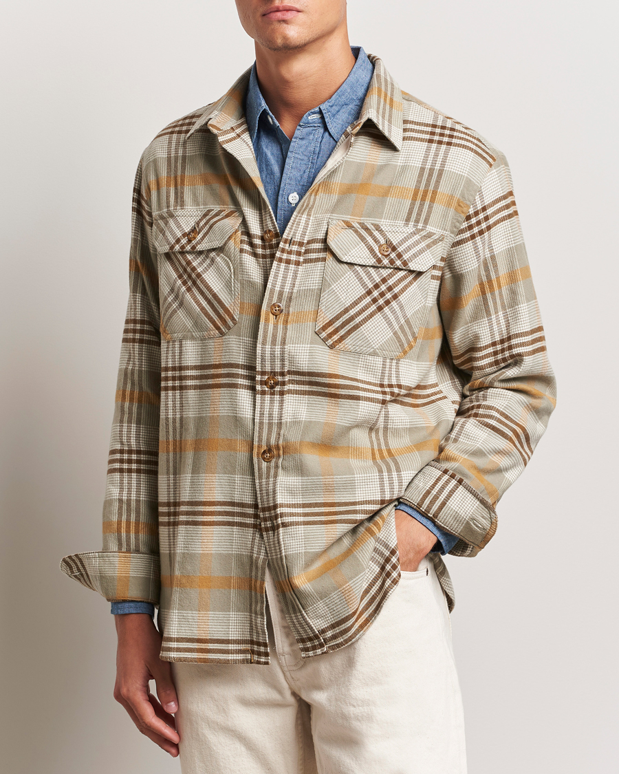 Herre | Skjorter | Pendleton | Burnside Flannel Shirt Tan Plaid