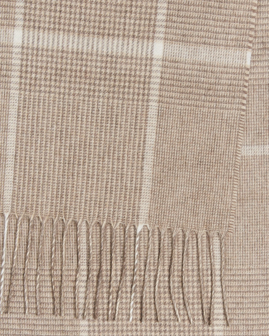 Herre | Piacenza Cashmere Cashmere/Silk Overcheck Scarf Beige | Piacenza Cashmere | Cashmere/Silk Overcheck Scarf Beige