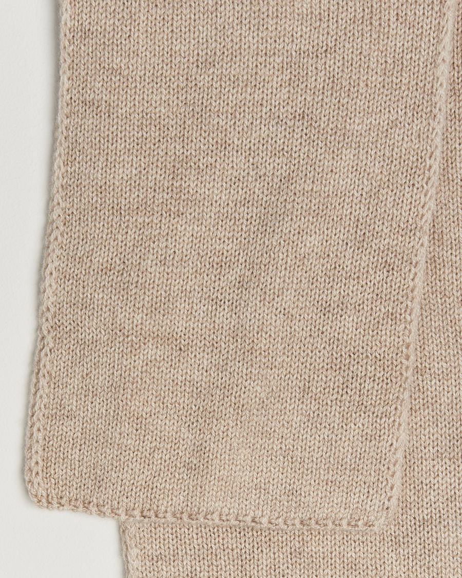 Herre | Piacenza Cashmere Short Loop Cashmere Scarf Light Beige | Piacenza Cashmere | Short Loop Cashmere Scarf Light Beige