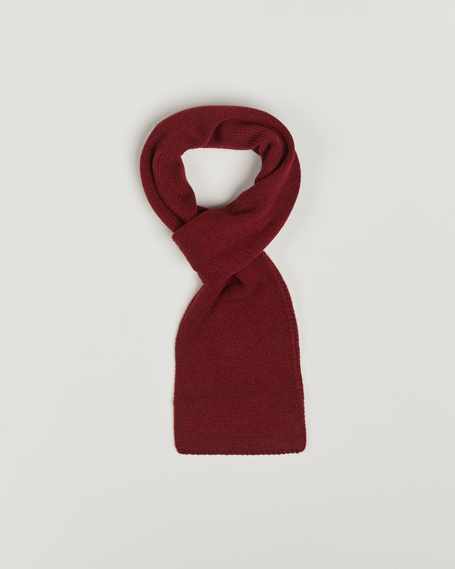 Herre | Piacenza Cashmere Short Loop Cashmere Scarf Burgundy | Piacenza Cashmere | Short Loop Cashmere Scarf Burgundy