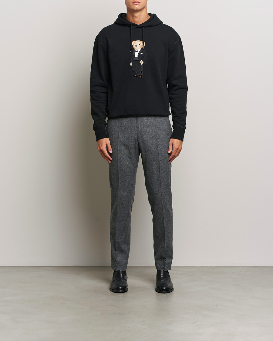 Herre | Gensere | Ralph Lauren Purple Label | Luxury Fleece Bear Hoodie Black