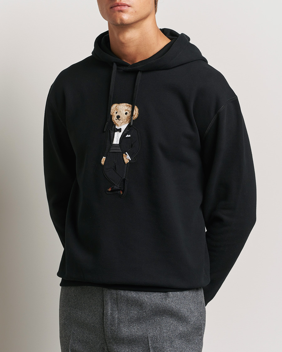 Herre | Gensere | Ralph Lauren Purple Label | Luxury Fleece Bear Hoodie Black